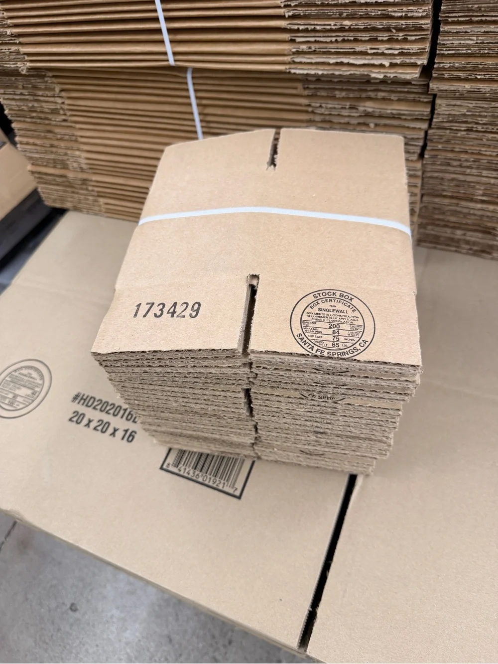 25 Corrugated Shipping Boxes - Natural Brown (Pack) 4x4x4